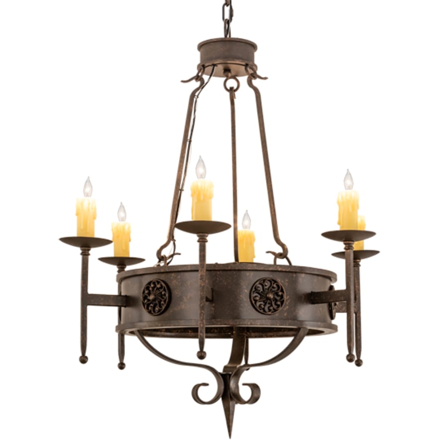 Meyda Tiffany Lorenzo 6 Light 30" Wide Taper Candle Style Chandelier
