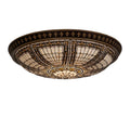 Meyda Tiffany Fleur-de-lis 8 Light 45" Wide Flush Mount Bowl Ceiling Fixture