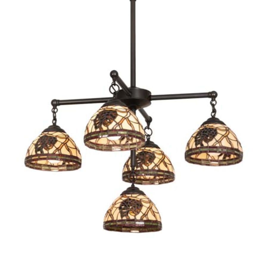 Meyda Tiffany Pinecone 5 Light 30" Wide Chandelier