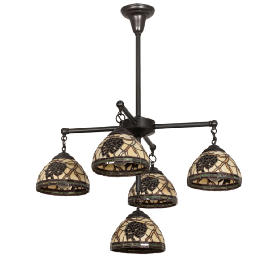 Meyda Tiffany Pinecone 5 Light 30" Wide Chandelier
