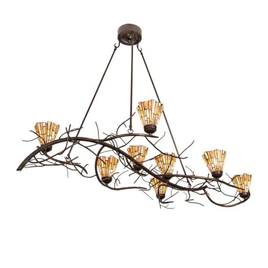 Meyda Tiffany Long Winter Solstice 8 Light 61" Wide Linear Chandelier