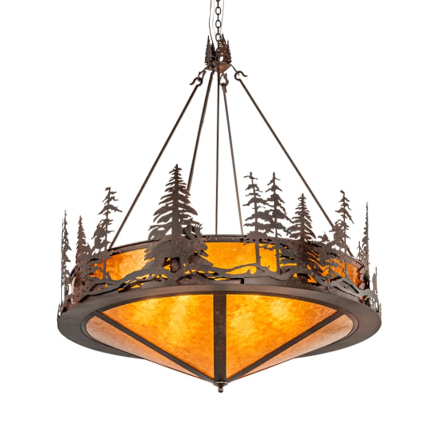 Meyda Tiffany 6 Light 54" Wide Abstract Pendant
