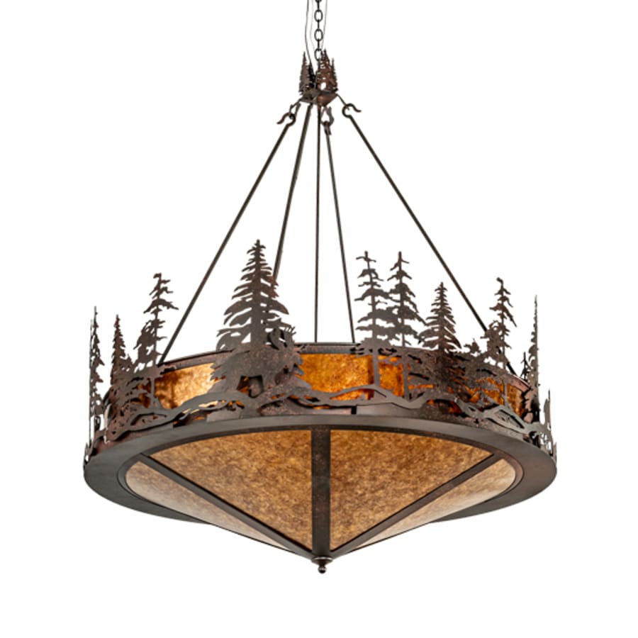 Meyda Tiffany 6 Light 54" Wide Abstract Pendant