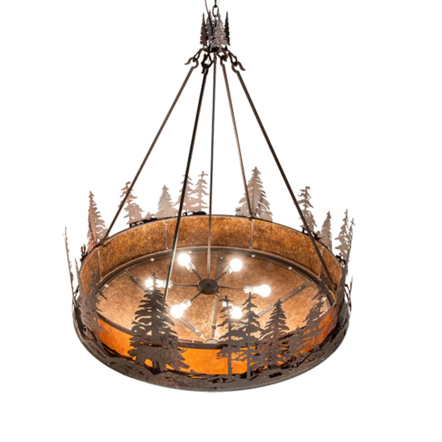 Meyda Tiffany 6 Light 54" Wide Abstract Pendant