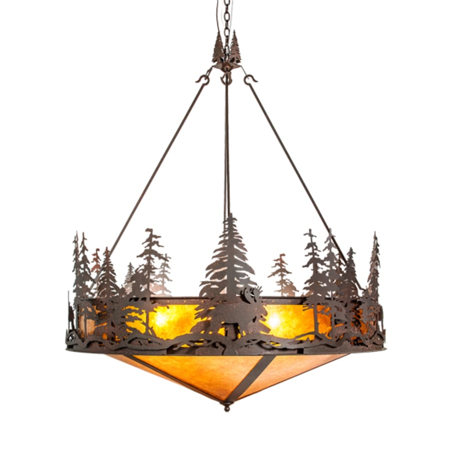 Meyda Tiffany 6 Light 54" Wide Abstract Pendant