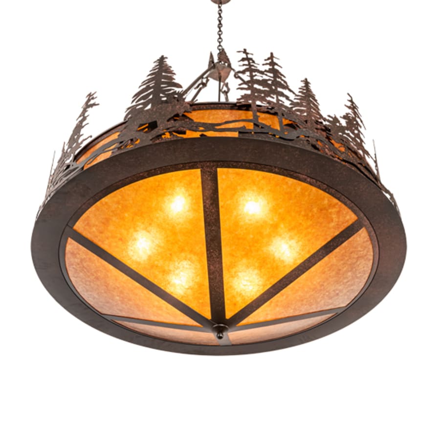 Meyda Tiffany 6 Light 54" Wide Abstract Pendant