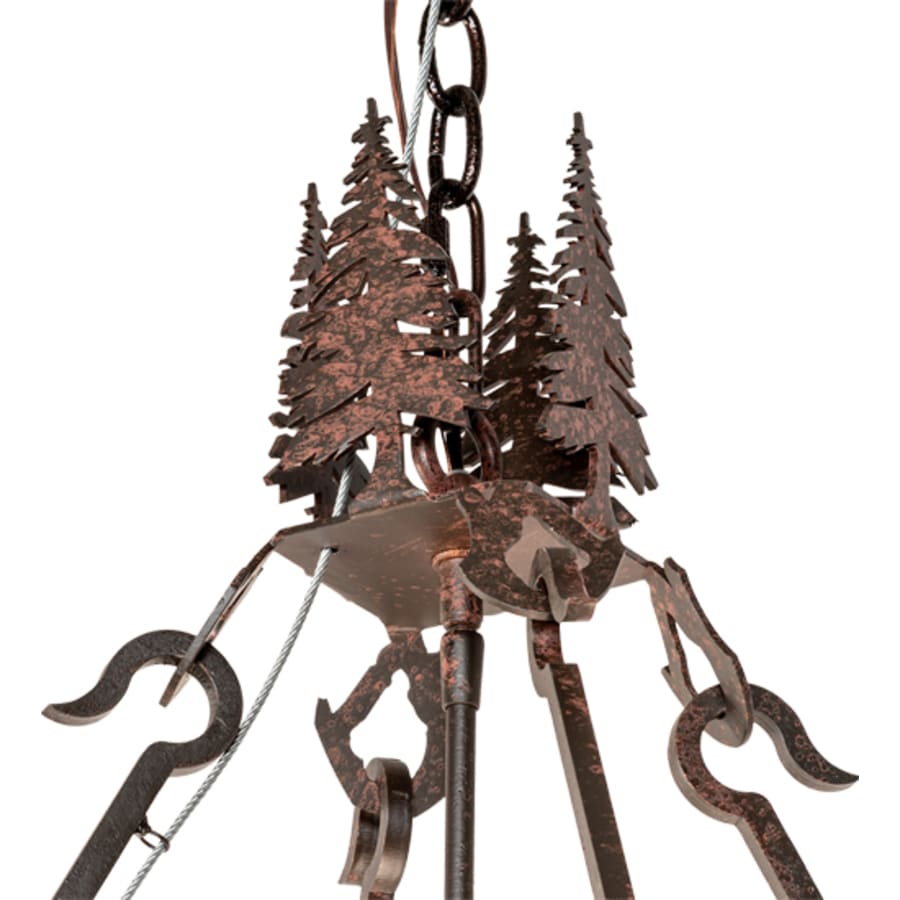 Meyda Tiffany 6 Light 54" Wide Abstract Pendant