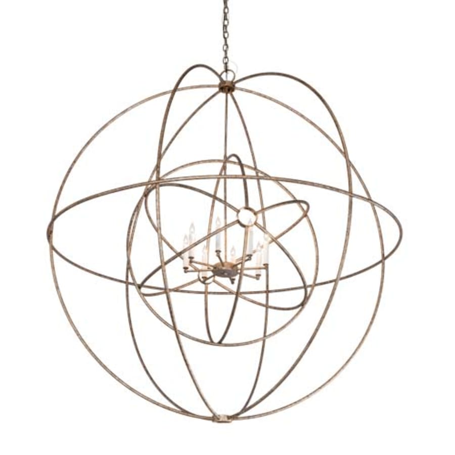 Meyda Tiffany Atom Enerjisi 8 Light 60" Wide Taper Candle Globe Chandelier