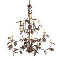Meyda Tiffany Oak Leaf 15 Light 48" Wide Taper Candle Style Chandelier
