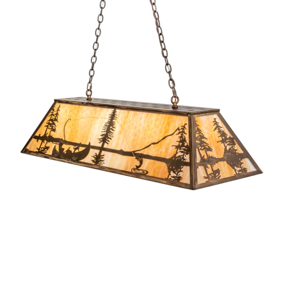 Meyda Tiffany 6 Light 48" Wide Billiard Linear Pendant