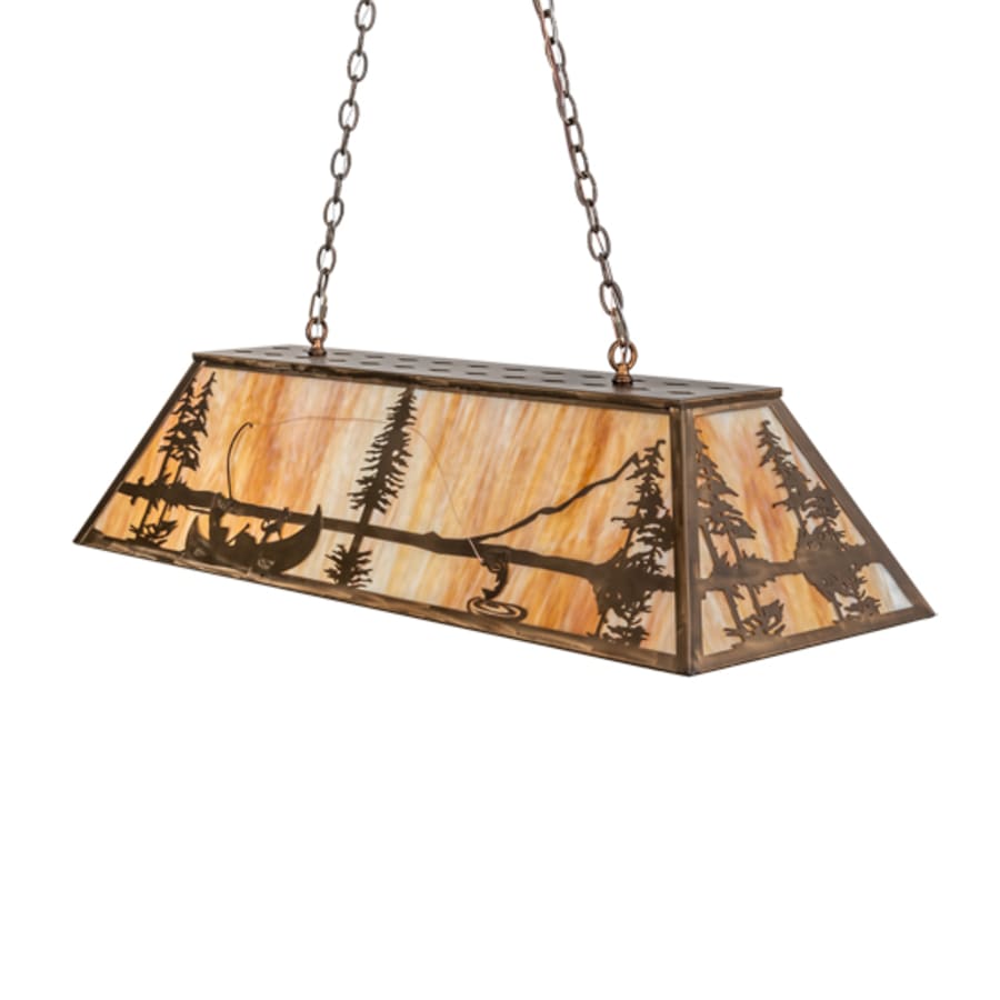 Meyda Tiffany 6 Light 48" Wide Billiard Linear Pendant