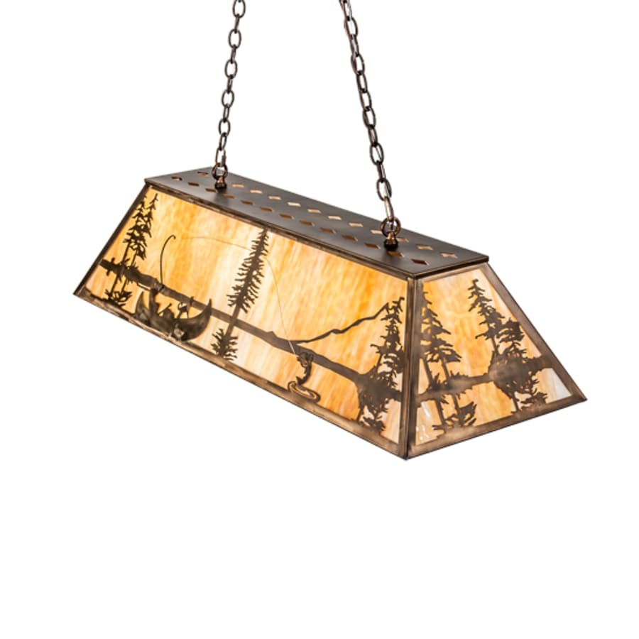 Meyda Tiffany 6 Light 48" Wide Billiard Linear Pendant