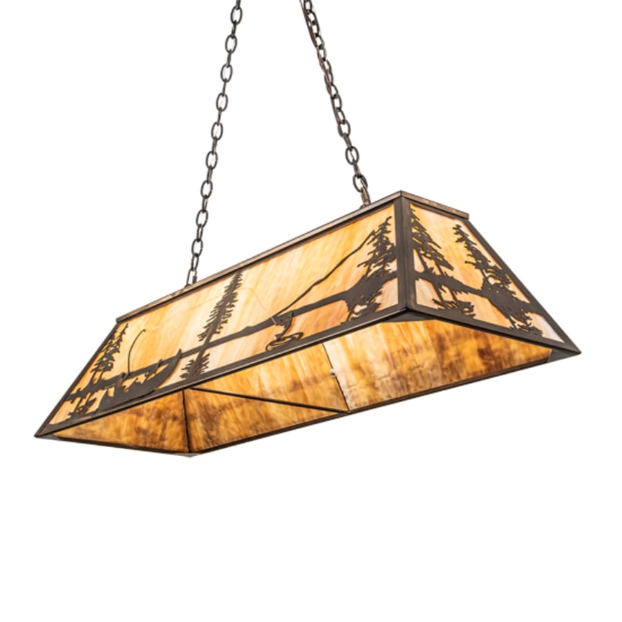 Meyda Tiffany 6 Light 48" Wide Billiard Linear Pendant