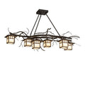 Meyda Tiffany Long Winter Solstice 6 Light 51" Wide Linear Chandelier