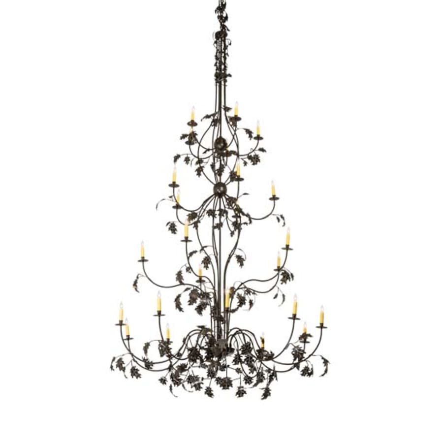 Meyda Tiffany Oak Leaf 25 Light 72" Wide Taper Candle Style Chandelier