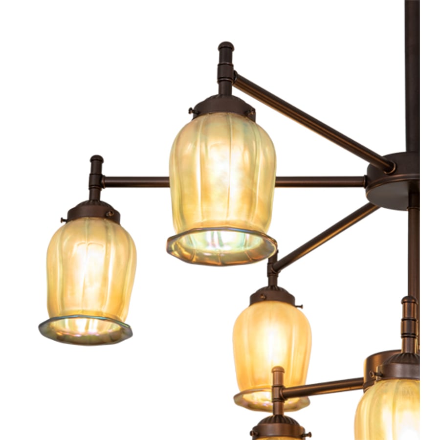 Meyda Tiffany Revival Favrile 9 Light 32" Wide Chandelier