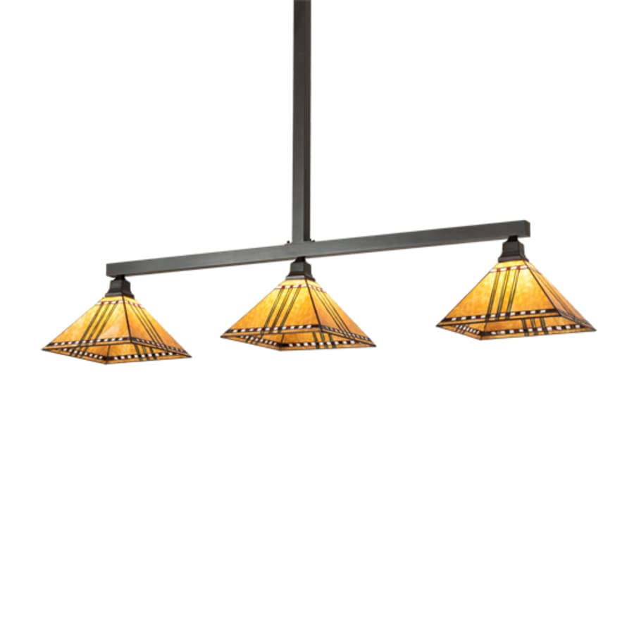 Meyda Tiffany 3 Light 62" Wide Linear Pendant