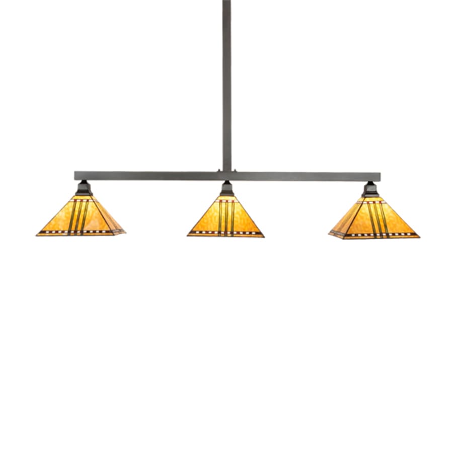 Meyda Tiffany 3 Light 62" Wide Linear Pendant