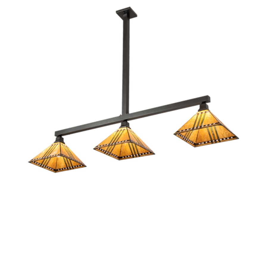 Meyda Tiffany 3 Light 62" Wide Linear Pendant