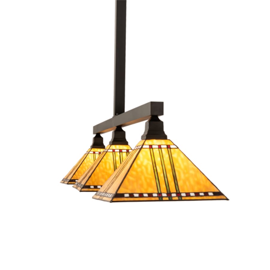 Meyda Tiffany 3 Light 62" Wide Linear Pendant