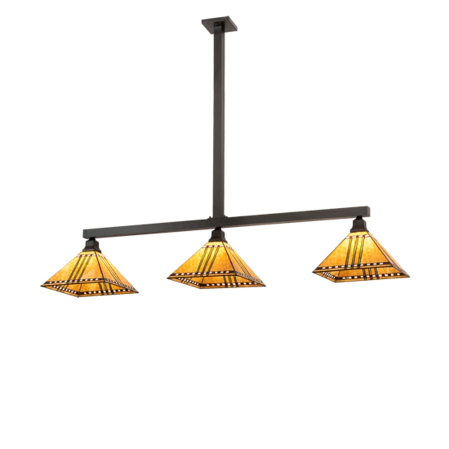 Meyda Tiffany 3 Light 62" Wide Linear Pendant