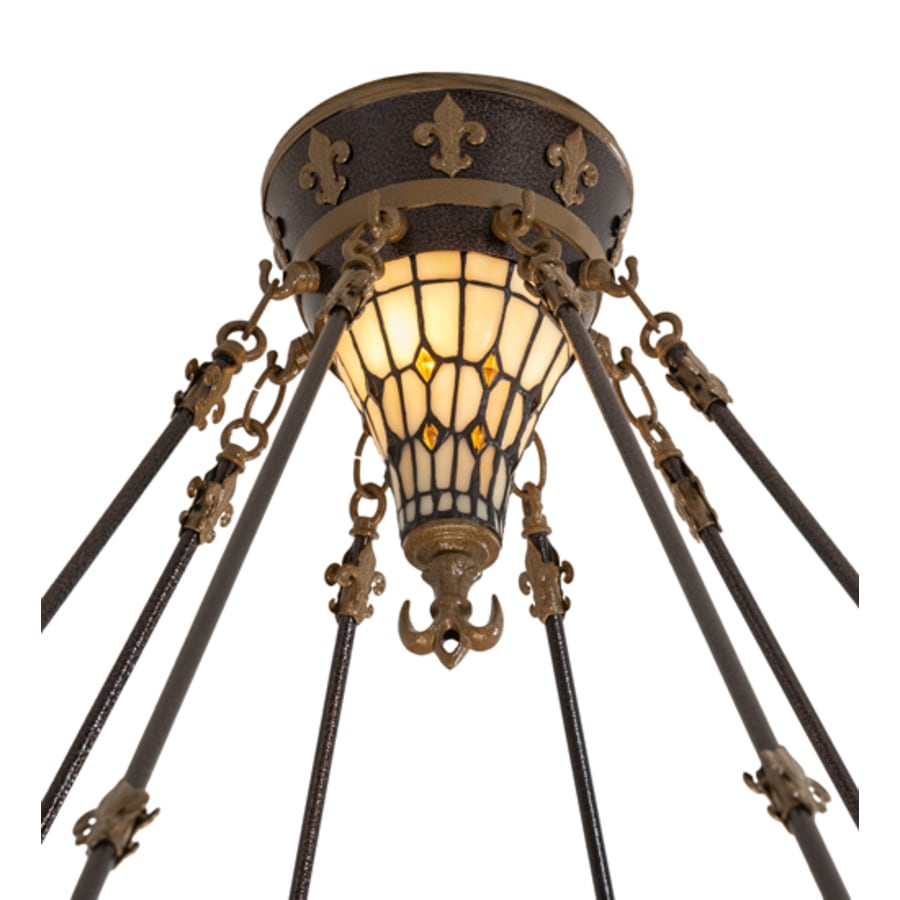 Meyda Tiffany Fleur-de-lis 8 Light 45" Wide Pendant