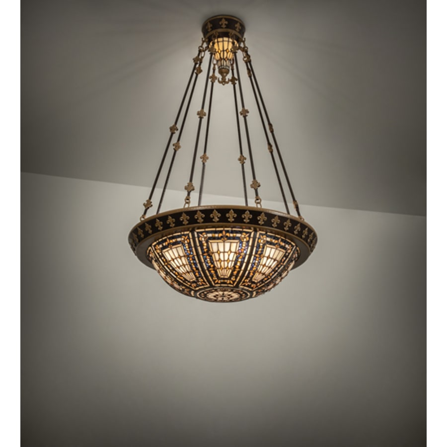 Meyda Tiffany Fleur-de-lis 4 Light 28" Wide Pendant