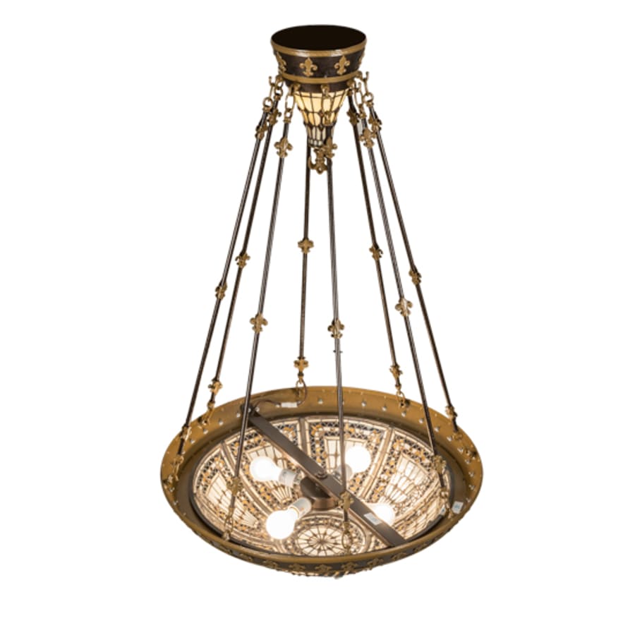 Meyda Tiffany Fleur-de-lis 4 Light 28" Wide Pendant