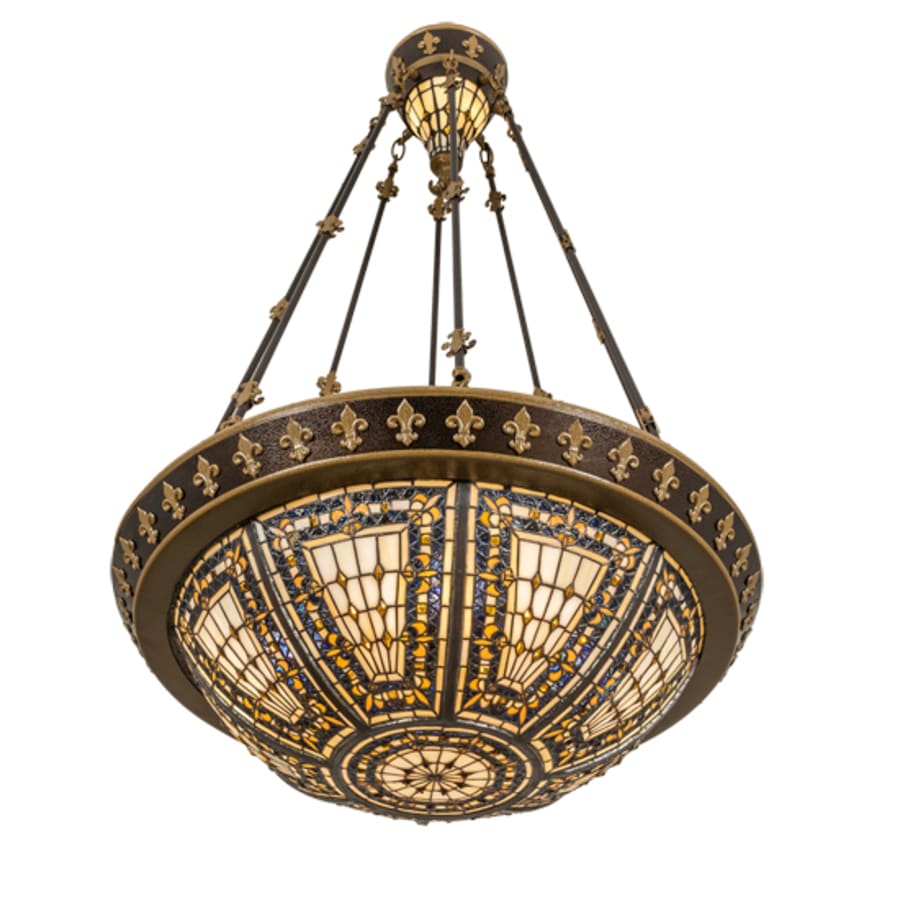 Meyda Tiffany Fleur-de-lis 4 Light 28" Wide Pendant