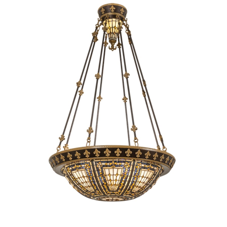 Meyda Tiffany Fleur-de-lis 4 Light 28" Wide Pendant