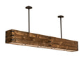 Meyda Tiffany 8 Light 120" Wide Wood Linear Pendant