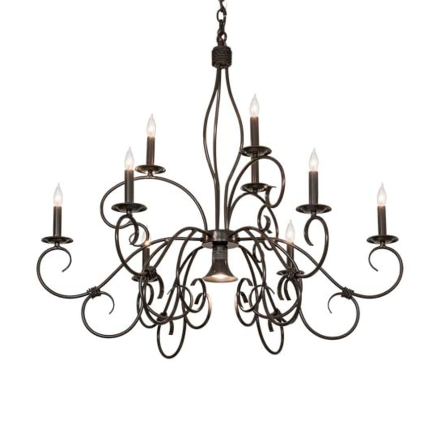Meyda Tiffany Grace 9 Light 40" Wide Taper Candle Style Chandelier