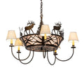 Meyda Tiffany Elk on the Loose 5 Light 35" Wide Chandelier