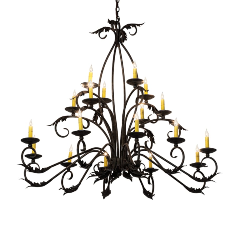 Meyda Tiffany Long Windsor 18 Light 40" Wide Taper Candle Style Chandelier