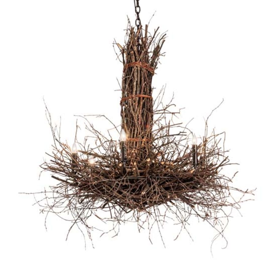 Meyda Tiffany Twigs 6 Light 36" Wide Candle Style Chandelier