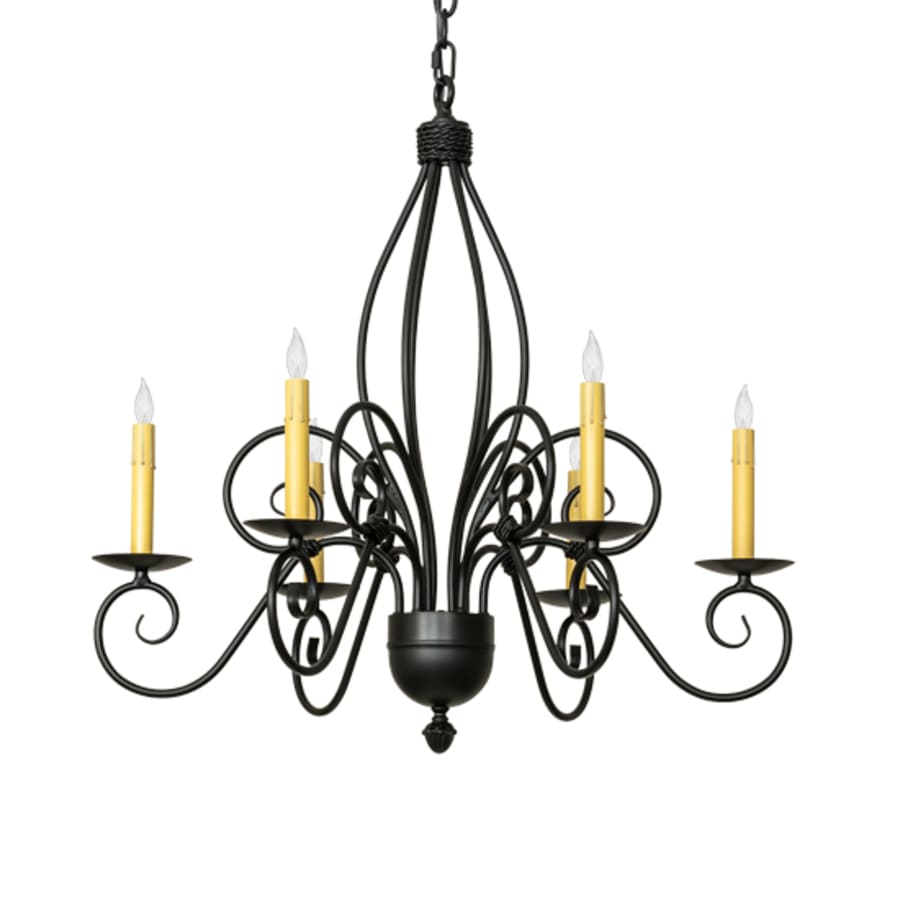 Meyda Tiffany Squire 6 Light 28" Wide Taper Candle Style Chandelier