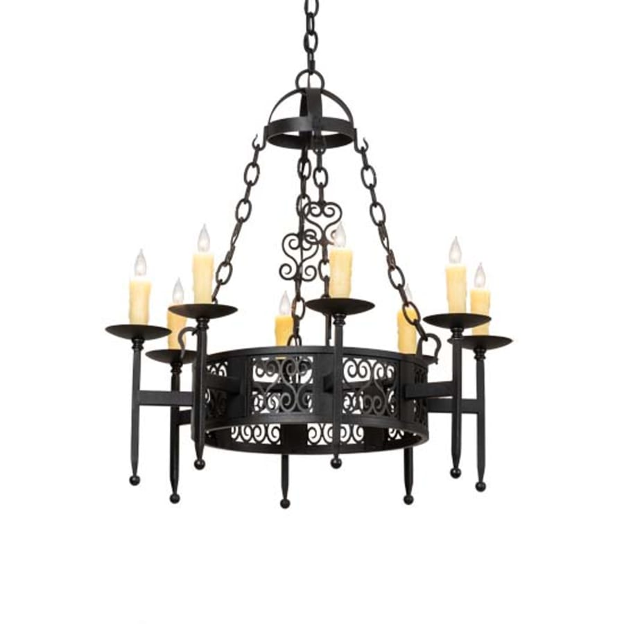 Meyda Tiffany Toscano 8 Light 28" Wide Taper Candle Style Chandelier