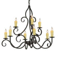 Meyda Tiffany Clayton 9 Light 36" Wide Taper Candle Style Chandelier