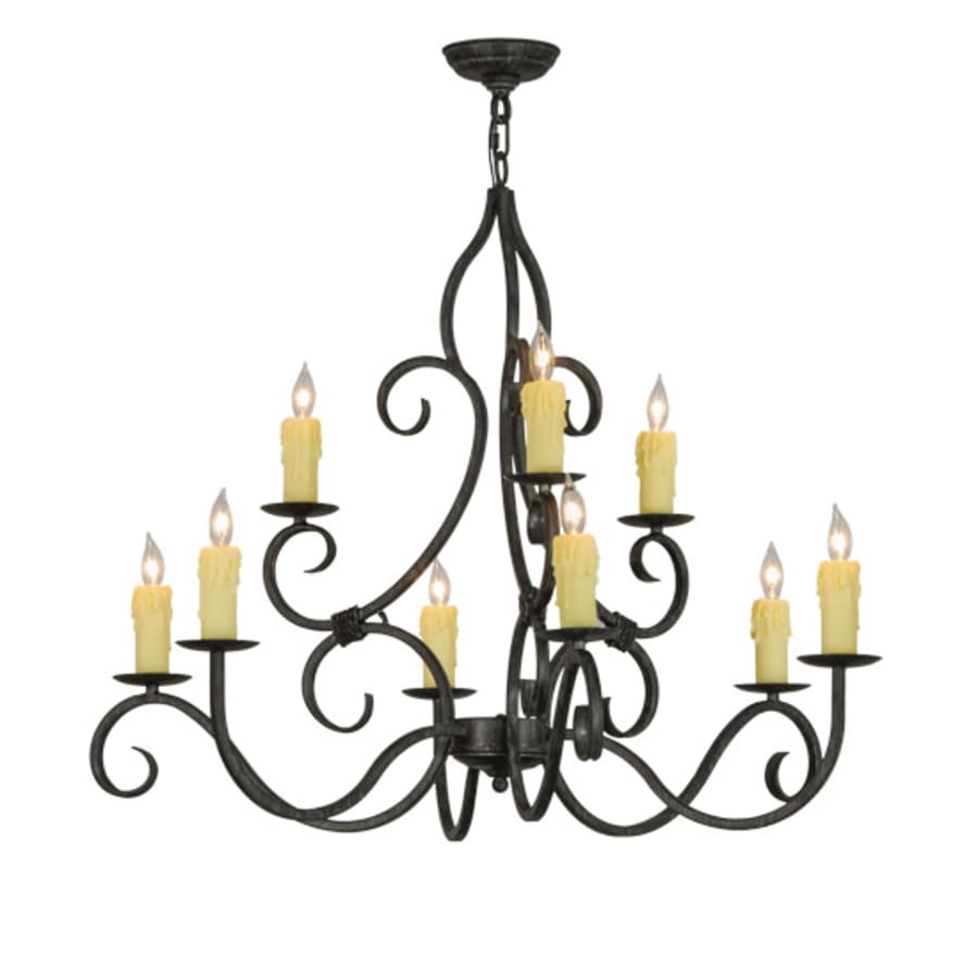 Meyda Tiffany Clayton 9 Light 36" Wide Taper Candle Style Chandelier