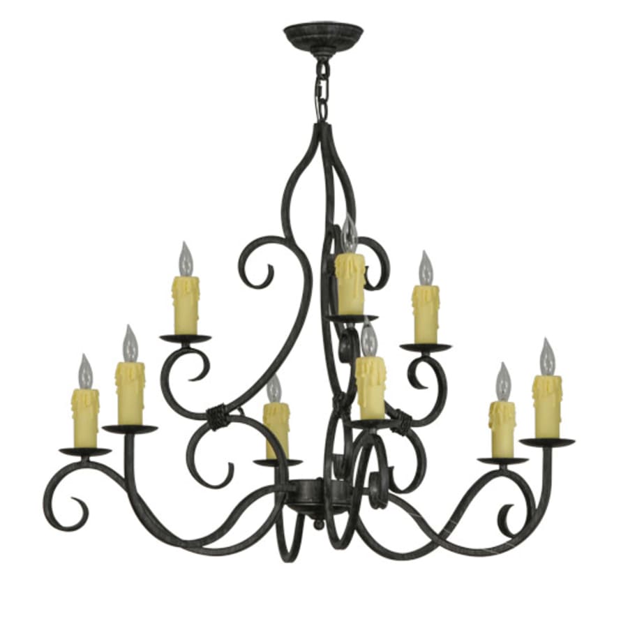 Meyda Tiffany Clayton 9 Light 36" Wide Taper Candle Style Chandelier