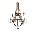 Meyda Tiffany Barrel Stave 12 Light 56" Wide Taper Candle Style Chandelier