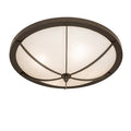 Meyda Tiffany Dominga 4 Light 24" Wide Flush Mount Bowl Ceiling Fixture - Timeless Bronze Finish