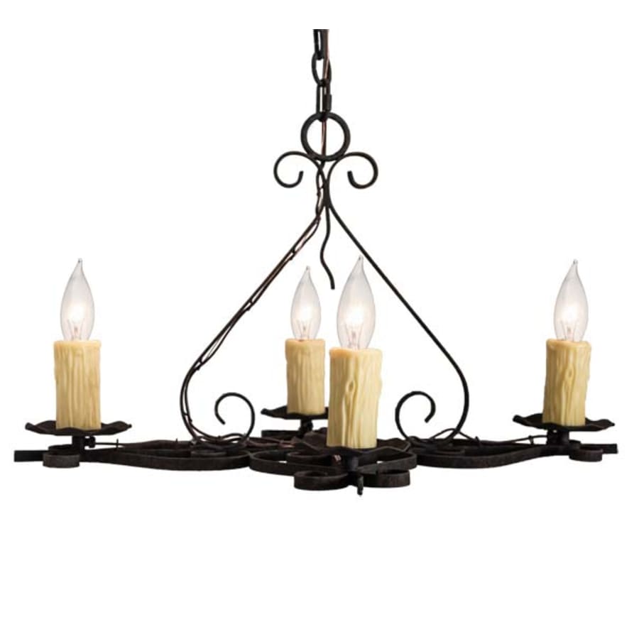 Meyda Tiffany Elianna 4 Light 22" Wide Taper Candle Style Chandelier