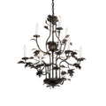 Meyda Tiffany Oak Leaf 9 Light 36" Wide Taper Candle Style Chandelier