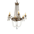 Meyda Tiffany Dominique 6 Light 28" Wide Crystal Candle Style Chandelier