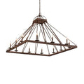 Meyda Tiffany Square Retreat 12 Light 85" Wide Taper Candle Style Chandelier