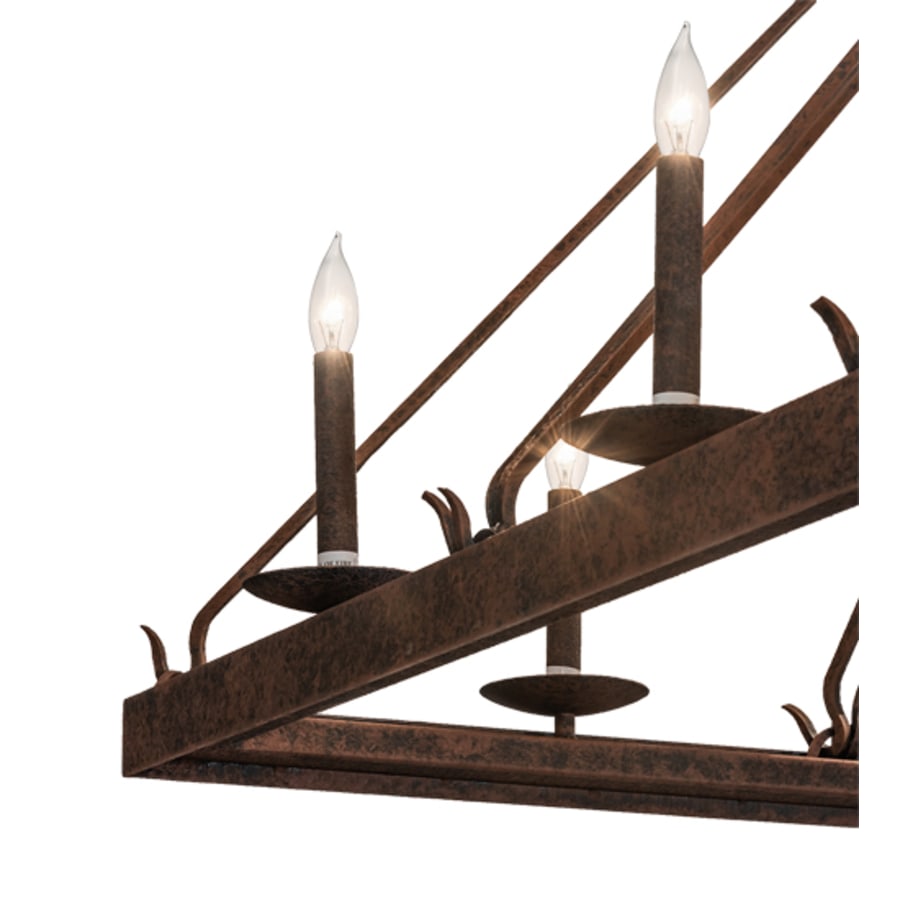Meyda Tiffany Square Retreat 12 Light 85" Wide Taper Candle Style Chandelier