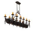 Meyda Tiffany Long Tudor 12 Light 60" Wide Taper Candle Style Chandelier