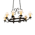 Meyda Tiffany Long Hand forged 8 Light 56" Wide Ring Chandelier