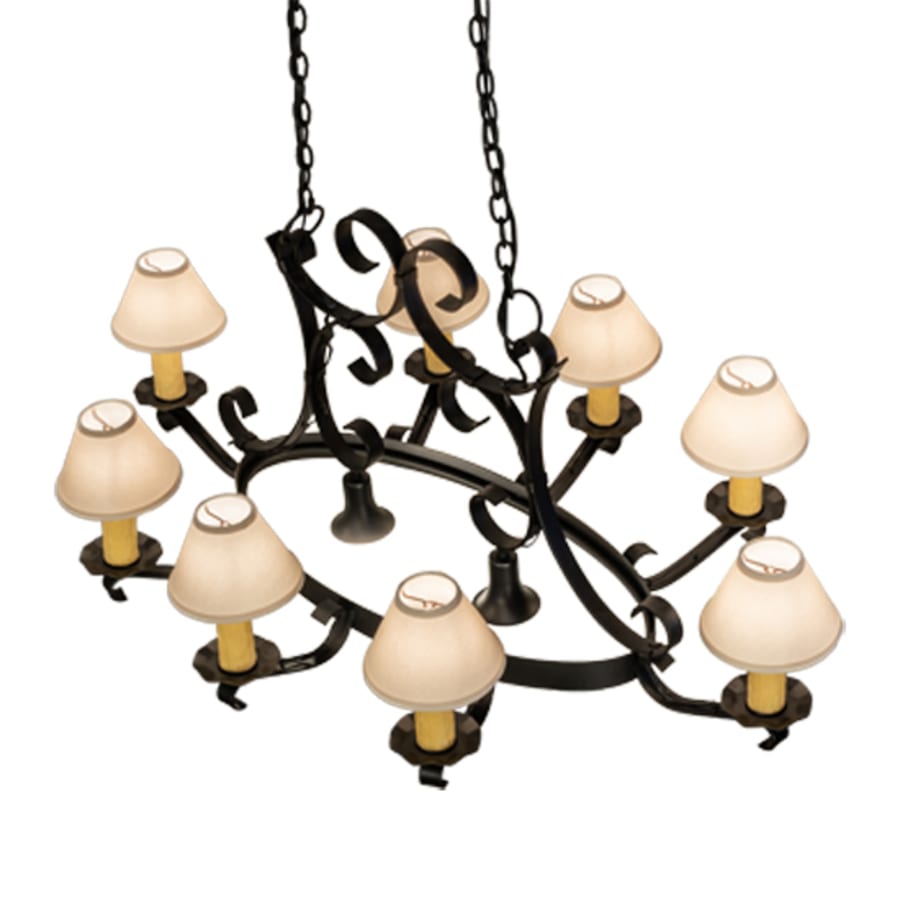 Meyda Tiffany Long Hand forged 8 Light 56" Wide Ring Chandelier